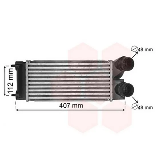 Intercooler PEUGEOT 308 1 2007->2014 Radiator intercooler 1.6 HDI 300x150x80 2007->2013 Perioada 2007 2008 2009 2010 2011 2012 2013