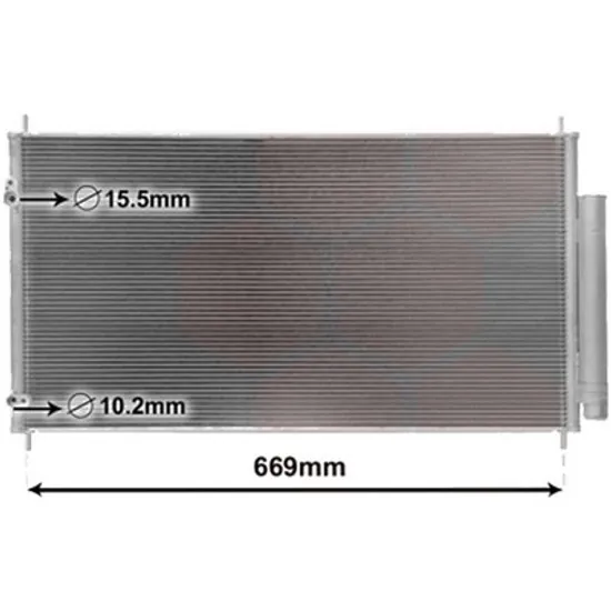 Radiator aer conditionat RENAULT TWINGO 2 2007->2014 1.2 16V 56KW 76CP , pentru motor D4F 772 perioada 2007 2008,2009,2010,2011 2012