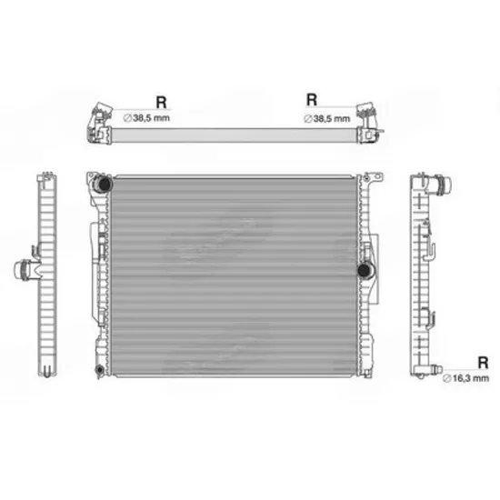 Radiator Motor BMW 3 F30 2011->2018 Radiator apa motor 2.0 benzina manuala/automatic (600x478) Perioada 2014 2015 2016 2017 2018
