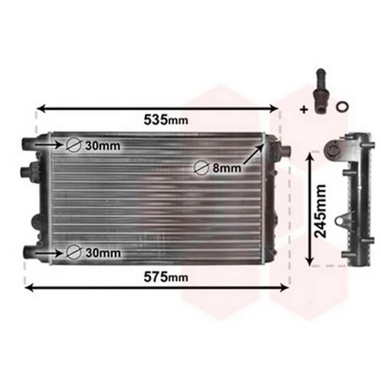 Radiator Motor FIAT SEICENTO 1997->2005 Radiator 1.1CC 45x28,5 VALEO CLASSIC Perioada 1998 1999 2000 2001 2002 2003 2004