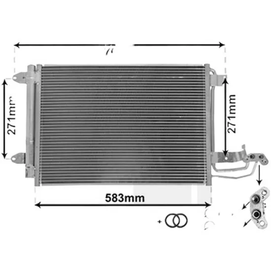 Radiator aer conditionat MERCEDES C-CLASS W204 2007->2014 pentru C 280 , perioada 2007 2008 2009 2010 2011 2012 2013 2014