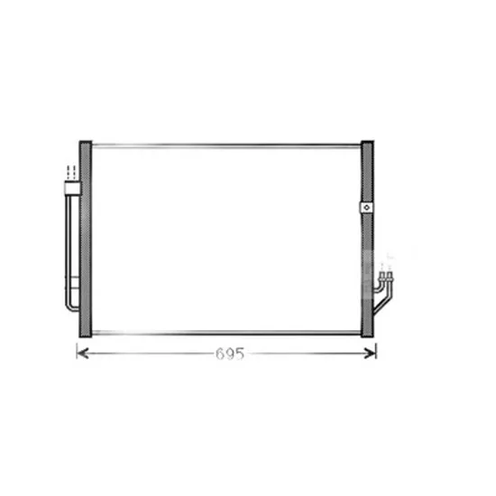 Radiator Aer Conditionat NISSAN MURANO 2 2007->2014 Radiator aer conditionat 2008-> 3 5i 69x45x1,7 Perioada 2008 2009 2010 2011 2012 2013