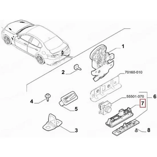 Maner capota spate ALFA ROMEO GIULIA 2015-> Buton maner Capota spate (cu deschidere automata) (O) Perioada 2015 2016 2017 2018 2019 2020
