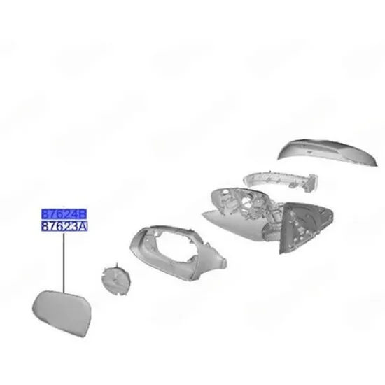 Sticla Oglinda HYUNDAI i10 2019-> Geam Oglinda exterioara (O) STANGA Perioada 2019 2020 2021 2022 2023