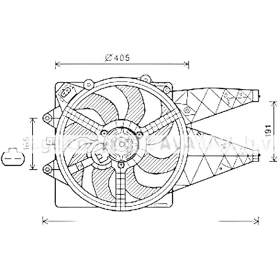 Ventilator motor FIAT PUNTO 199 2012-> 1.3 D Multijet 62KW 84CP , pentru motor 199 B4.000 perioada 2012 2013 2014 2015 2016 2017