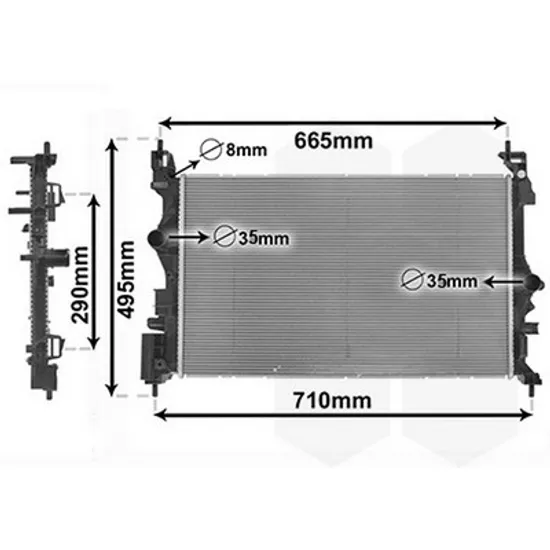 Radiator Motor OPEL CORSA E 2014->2018 Radiator apa 1.0 TUR. benzina manuala motor B10XFT 85kw Perioada 2015 2016 2017 2018 2019