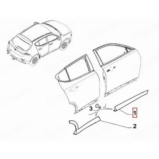 Bandou Usa ALFA ROMEO TONALE 2022-> Bandou usa fata (O) DREAPTA Perioada 2022 2023 2024 2025