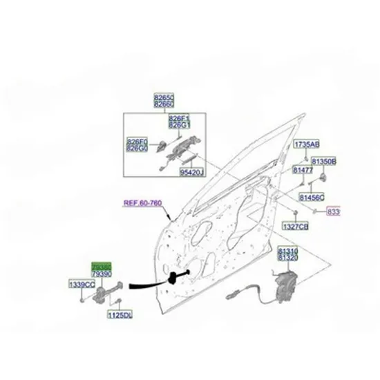Opritor usa KIA EV3 2024-> Opritor usa fata (O) STANGA Perioada 2024 2025