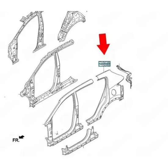 Aripa Spate KIA SPORTAGE 4 2015-> Aripa spate (O) DREAPTA Perioada 2015 2016 2017 2018