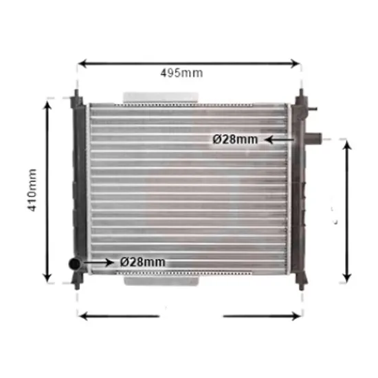 Radiator apa ROVER 25 1999->2005 pentru 1.4 16V, perioada 1999 2000 2001 2002 2003 2004 2005
