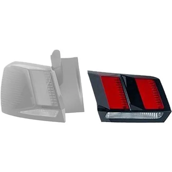 Lampa stop spate stanga PEUGEOT 3008 2016-> perioada 2016 2017 2018 2019 2020 2021 , rosu/negru, cu lumini de mers inapoi, interior, cu bec LED