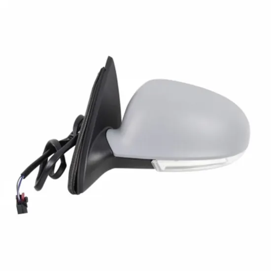 Oglinda VW GOLF PLUS 2004->2013 Oglinda exterioara electrica cu incalzire cu rabatare electrica pentru vopsit (cu semnal si lampa podea) STANGA Perioada 2009 2010 2011 2012 2013 2014