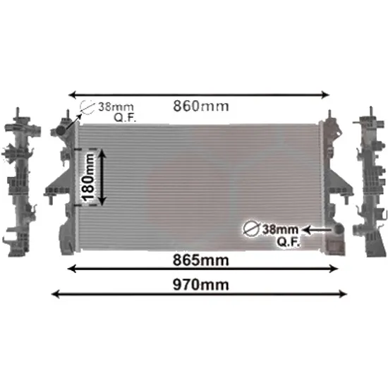 Radiator apa CITROEN JUMPER 2006-> pentru 2.0 BlueHDi 160, perioada 2016 2017 2018 2019