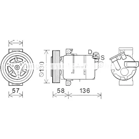 Compresor aer conditionat LANCIA DELTA 3 2008->2014 pentru 1.8, perioada 2009 2010 2011 2012 2013 2014