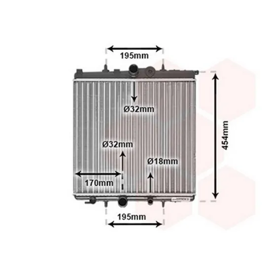 Radiator Motor PEUGEOT 307 2000->2011 Radiator apa pentru 1 4cc fara aer conditionat 38x40 Perioada 2000 2001 2002 2003 2004 2005 2006 2007 2008