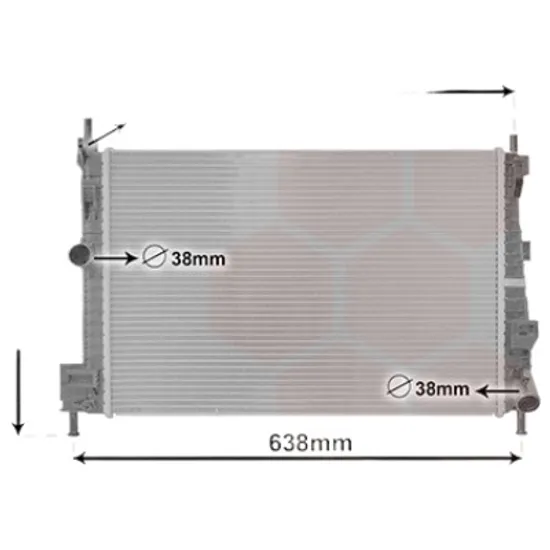 Radiator apa MAZDA 5 2010-> pentru 1.6 CD, perioada 2010 2011 2012 2013 2014 2015