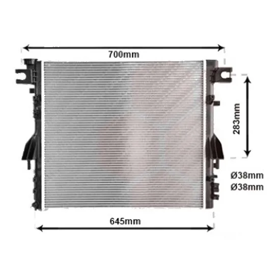 Radiator apa JEEP WRANGLER 3 2007->2016 pentru 3.6 V6, perioada 2011 2012 2013 2014 2015 2016
