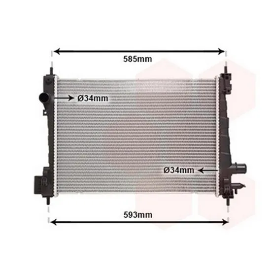 Radiator Motor OPEL KARL 2015->2019 Radiator apa pentru toate (520x370x16) Perioada 2015 2016 2017 2018 2019 2020 2021
