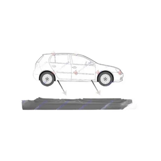 Prag Metalic VW GOLF 6 Variant 2009->2014 Prag dreapta pt 5 usi Perioada 2007 2008 2009 2010 2011 2012 2013 2014