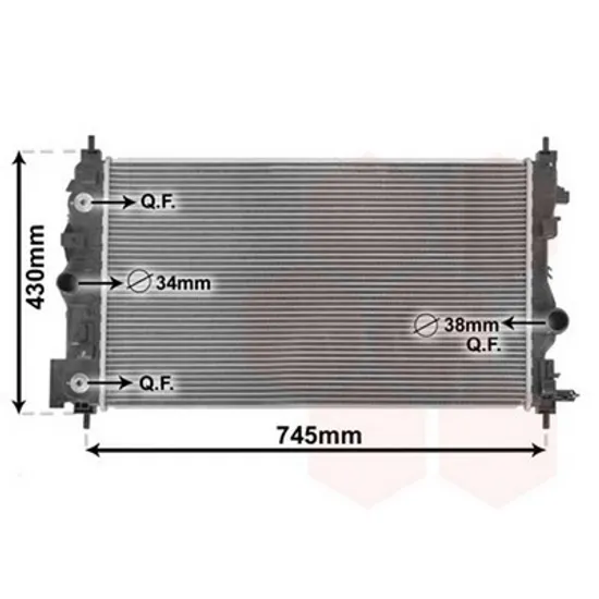 Radiator Motor OPEL ZAFIRA B 2005->2015 Radiator apa pentru 2 0 CDTi 68x39 CV automata Perioada 2012 2013 2014 2015 2016