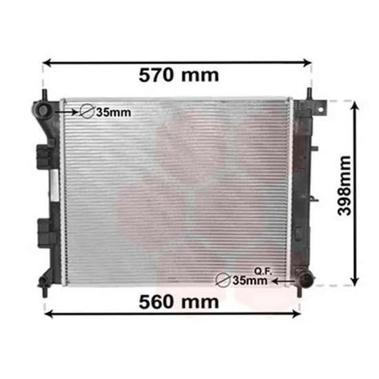 Radiator Motor HYUNDAI ELANTRA 2011->2016 Radiator 1,4-1,6 CRDi 48x39x2,6 Perioada 2011 2012 2013 2014 2015