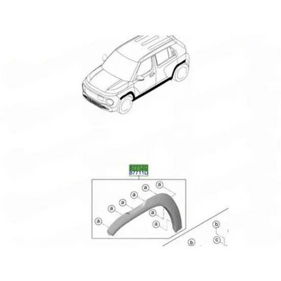 Bandou aripa fata HYUNDAI INSTER 2024-> Bandou overfender Aripa fata plastic (O) DREAPTA Perioada 2024 2025