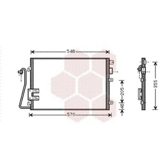 Radiator Aer Conditionat DACIA SANDERO 1 2008->2013 Radiator aer conditionat 1.4i 8V - 1.6 8V - 08 (51x38) Perioada 2008 2009 2010 2011 2012