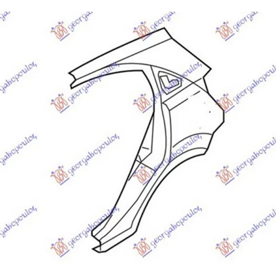 Aripa Spate KIA RIO 2005->2011 Aripa spate dreapta pt 5 usi Perioada 2005 2006 2007 2008 2009 2010 2011