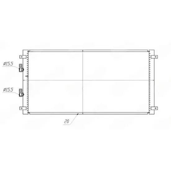 Radiator Aer Conditionat NISSAN LEAF 2010->2017 Radiator condensator aer conditionat (584x312x22) Perioada 2010 2011 2012 2013 2014 2015 2016 2017
