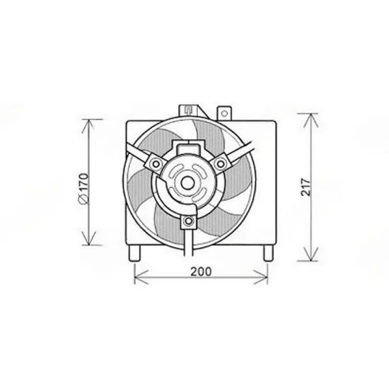 Ventilator Motor SMART FORTWO cupe 450 2004->2007 Ventilator intercooler (170 mm) benzina diesel Perioada 2003 2004 2005 2006 2007