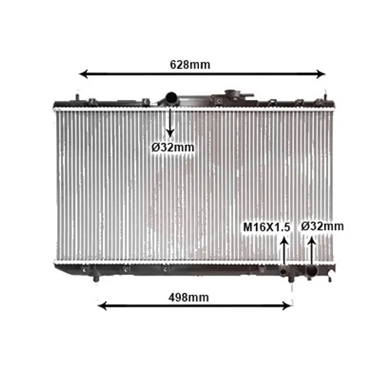Radiator apa TOYOTA AVENSIS T22 1997->2003 pentru 2.0 TD, perioada 1997 1998 1999 2000 2001 2002 2003