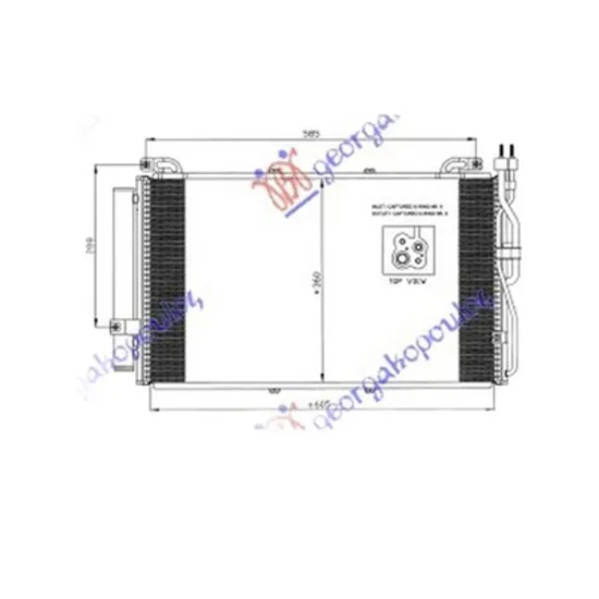 Radiator Aer Conditionat HYUNDAI MATRIX 2001-> Radiator aer conditionat 1.5 CRDi 61x36 Perioada 2001 2002 2003 2004 2005 2006 2007 2008 2009 2010