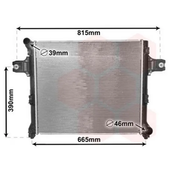 Radiator Motor JEEP GRAND CHEROKEE 3 2004->2010 Radiator apa 3.0 CRD diesel (590x515x37) Perioada 2005 2006 2007 2008 2009
