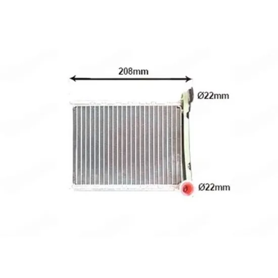 Radiator Incalzire DACIA DUSTER 2017-> Calorifer (asamblare prin brazare) (133x184) (VALEO) Perioada 2017 2018 2019 2020 2021 2022