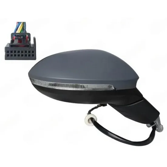 Oglinda VW GOLF 8 2019-> Oglinda exterioara electrica cu incalzire pentru vopsit cu memorie (cu semnal si lampa podea) (11 PIN) DREAPTA Perioada 2019 2020 2021 2022 2023 2024
