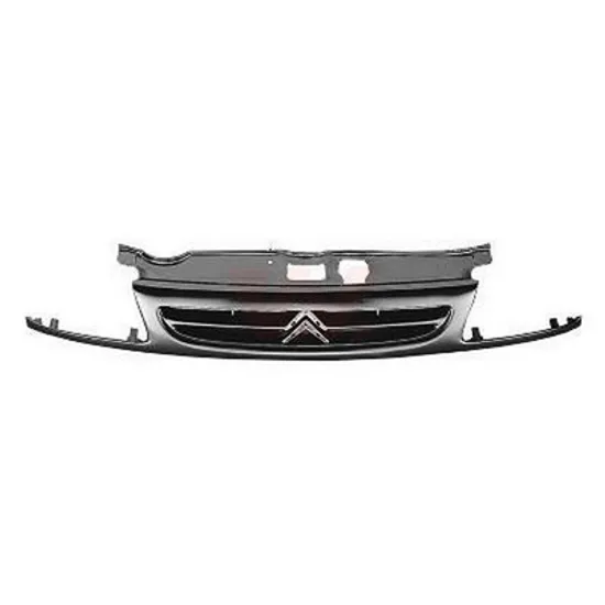 Grila Radiator CITROEN SAXO 1996->2004 Grila radiator, neagra, completa cu ornament grila ptr vopsit, 11.97-08.99 Perioada 1996 1997 1998 1999 2000 2001 2002 2003 2004