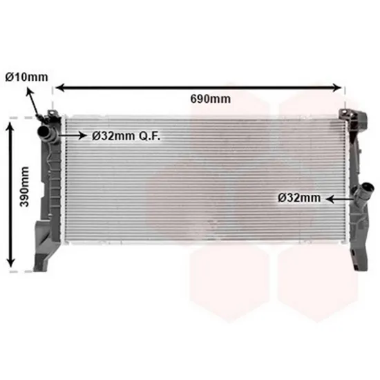 Radiator Motor MINI COUNTRYMAN F60 2016-> Radiator apa toate modelele diesel manuala 680x298x22 Perioada 2016 2017 2018 2019 2020 2021 2022