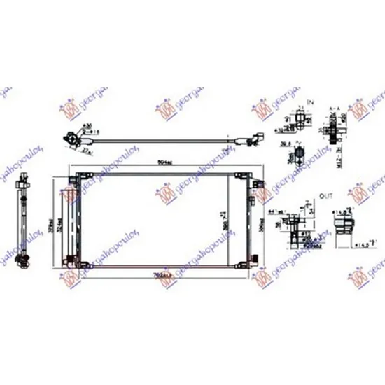 Radiator Aer Conditionat TOYOTA COROLLA E21 2019-> Radiator aer conditionat 1.8 HYBRID benzina (670x370x12) sedan Perioada 2018 2019 2020 2021 2022 2023 2024