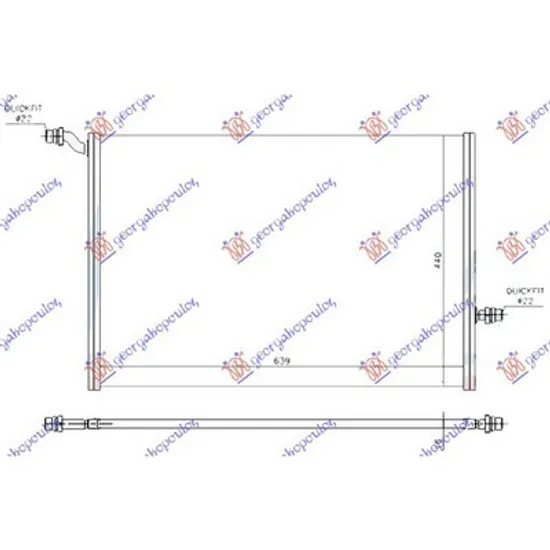 Radiator Motor MERCEDES C-CLASS W205 2013-> Radiator apa suplimentar benzina - diesel (635x440x16) BEHR Perioada 2014 2015 2016 2017 2018 2019 2020 2021 2022