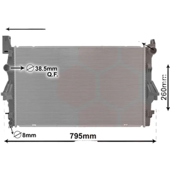 Radiator apa MERCEDES VITO W447 2014-> pentru 109 CDI, perioada 2014 2015 2016 2017 2018 2019