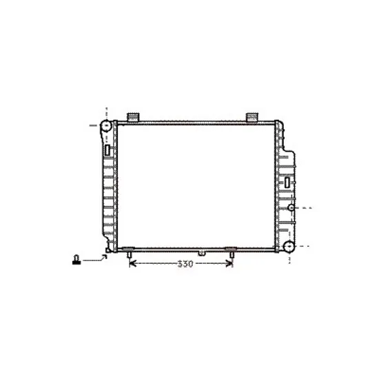 Radiator apa MERCEDES E-CLASS W210 1995->2002 pentru E 200 D, perioada 1996 1997 1998 1999 2000 2001 2002