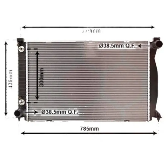 Radiator apa AUDI A6 C6 2004->2011 pentru 4.2 quattro, perioada 2004 2005 2006