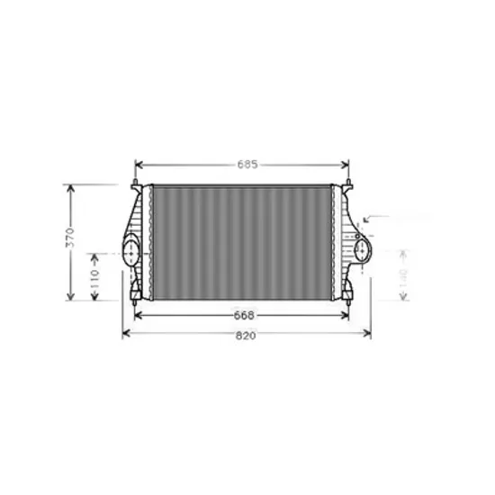 Intercooler CITROEN XANTIA 1993->2003 Radiator intercooler 2.0i turbo benzina - 2,0HDI - 2,1TD Perioada 1993 1994 1995 1996 1997 1998 1999 2000 2001 2002 2003