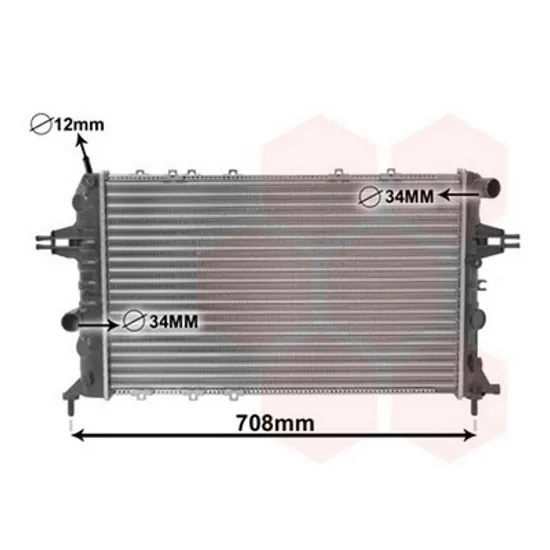 Radiator Motor OPEL ZAFIRA A 1999->2005 Radiator apa 2.0-2.2 benzina - 2.0-2.2 TD diesel (600x370) Perioada 1999 2000 2001 2002 2003 2004 2005