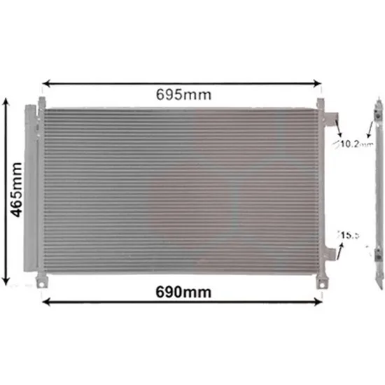 Radiator aer conditionat SEAT ATECA 2016-> 2.0 TDI 110KW 150CP , pentru motor DFFA perioada 2016 2017,2018,2019,2020 2021
