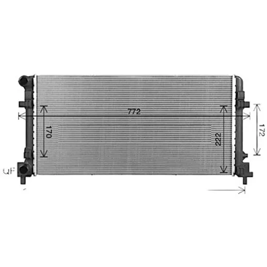Radiator apa SEAT TOLEDO 4 2012->2019 pentru 1.6 TDI, perioada 2015 2016 2017 2018 2019