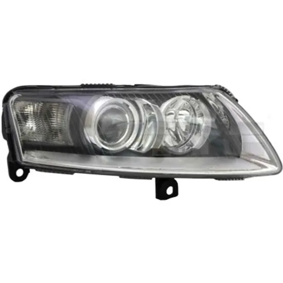 Far dreapta AUDI A6 C6 2004->2011 perioada 2004 2005 2006 2007 2008 pana la an de fabricatie 09/2008, cu motor reglaj, pentru vehicule cu lumini xenon, cu reglaj distanta iluminare automat, fara unitate de control Xenon, semnal transparent, cu bec D2S tub descarcare gaze