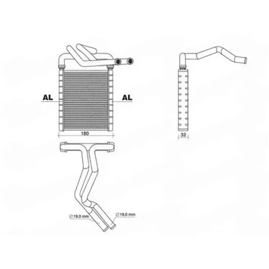 Radiator Incalzire KIA PICANTO 2011->2017 Calorifer (210x155) Perioada 2015 2016 2017