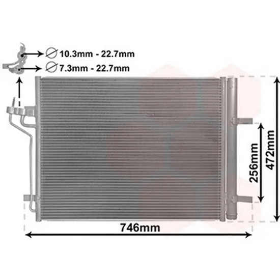 Radiator Aer Conditionat FORD TRANSIT CONNECT 2014-> Radiator aer conditionat 1,6i 16V turbo - 2,0 TDCi Perioada 2013 2014 2015 2016 2017 2018
