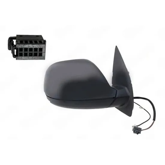 Oglinda VW AMAROK 2010-> Oglinda exterioara electrica cu incalzire cu rabatare electrica pentru vopsit (suport negru) (cu antena) STANGA Perioada 2010 2011 2012 2013 2014 2015 2016